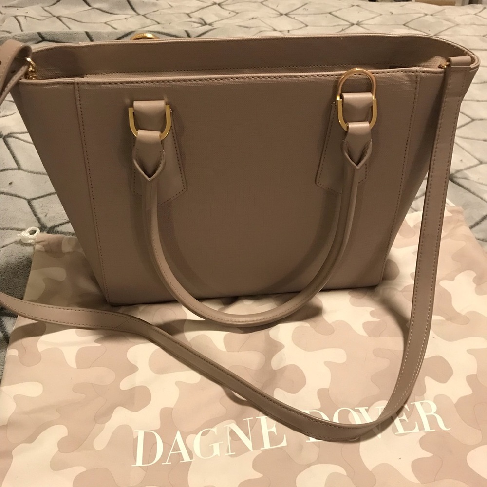 Dagne Dover Signature midi tote in Bleecker blush